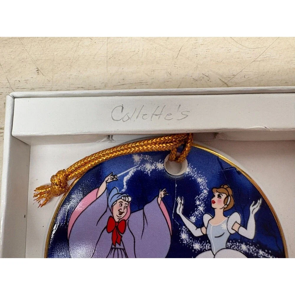 Vtg Disney Animated Classics Porcelain Ornament Cindarella